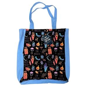 ENVOGUE Hocus Pocus Stay Magical Halloween Market Colorful Canvas Tote Bag